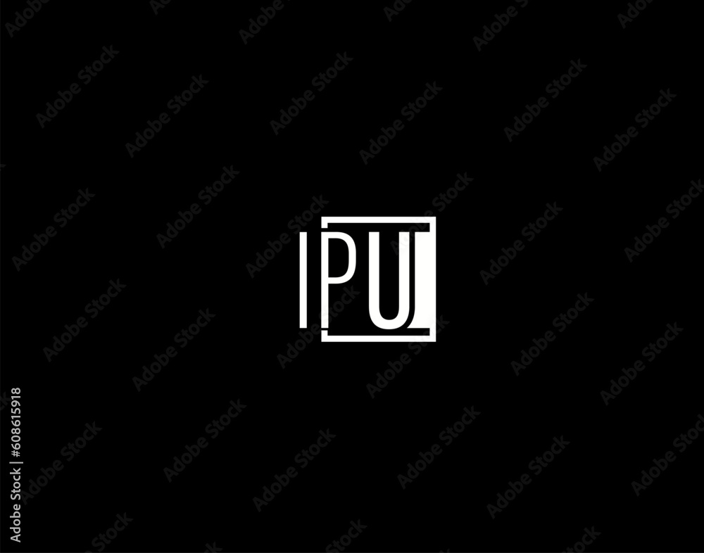 IPU Logo and Graphics Design, Modern and Sleek Vector Art and Icons isolated on black background IPU Logo and Graphics Design, Modern and Sleek Vector Art and Icons isolated on black background