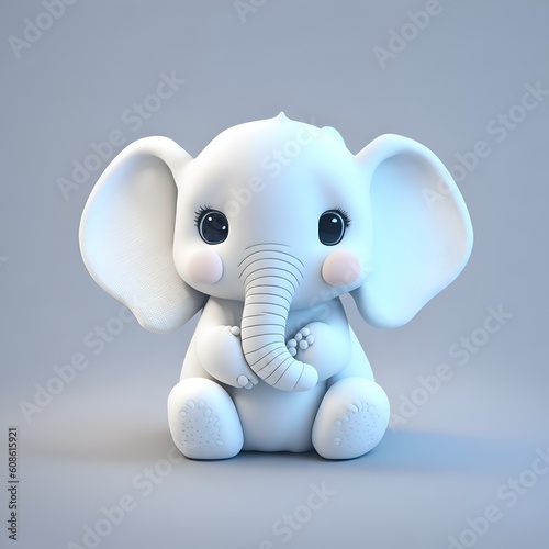 elephant toy isolated on white