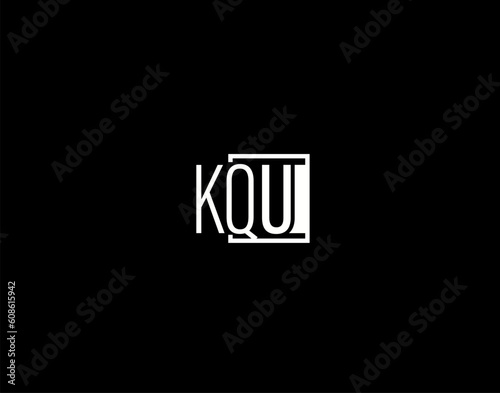 KQU Logo and Graphics Design, Modern and Sleek Vector Art and Icons isolated on black background