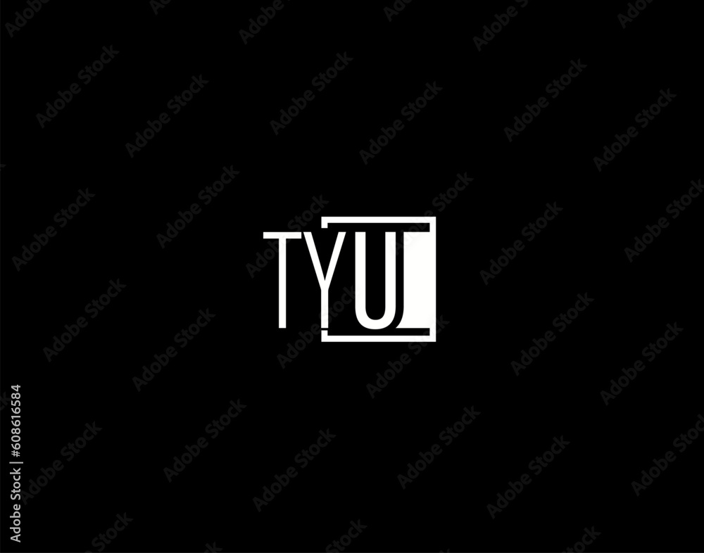 TYU Logo and Graphics Design, Modern and Sleek Vector Art and Icons isolated on black background TYU Logo and Graphics Design, Modern and Sleek Vector Art and Icons isolated on black background