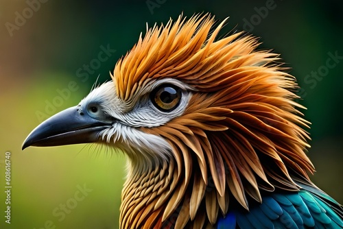 A macro shot of a bird's intricate plumage, the fine textures, and layered patterns