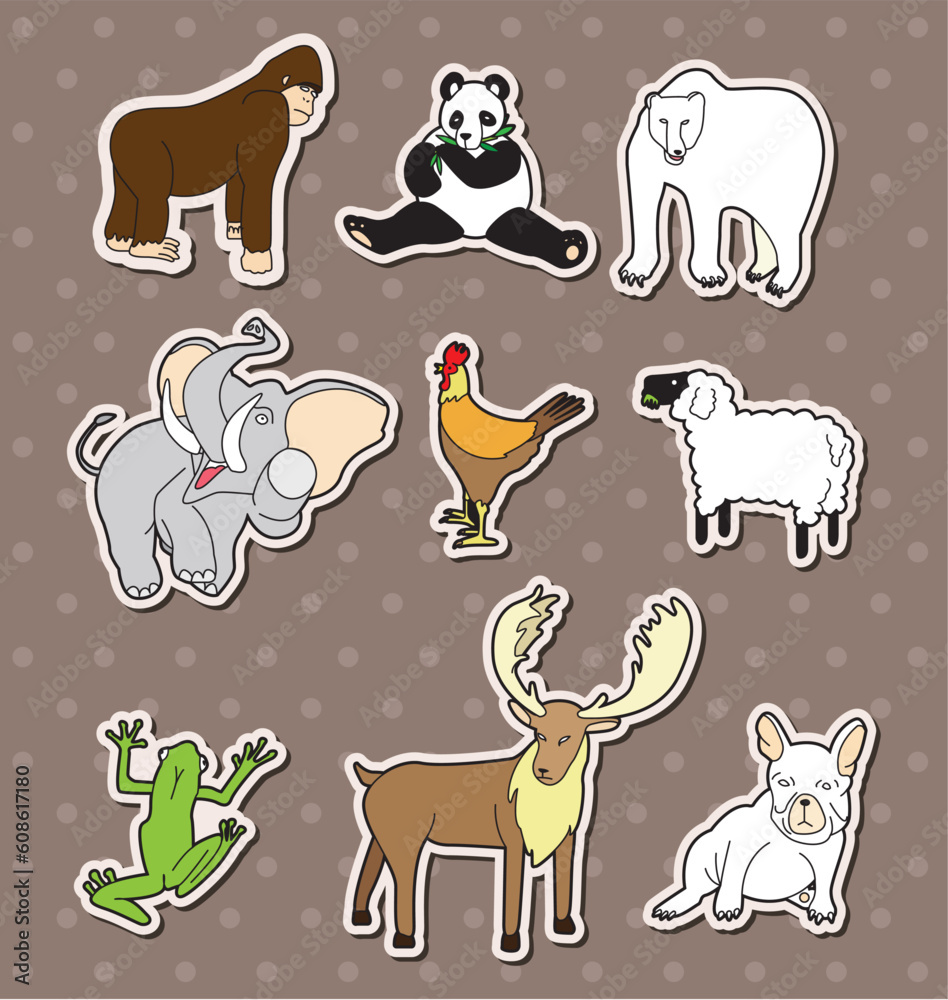 Fototapeta premium animal stickers