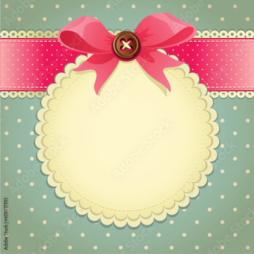 Vector illustration -  vintage scrapbook background