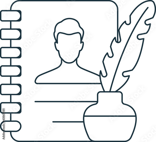 Authorship icon. Monochrome simple sign from intellectual property collection. Authorship icon for logo, templates, web design and infographics.