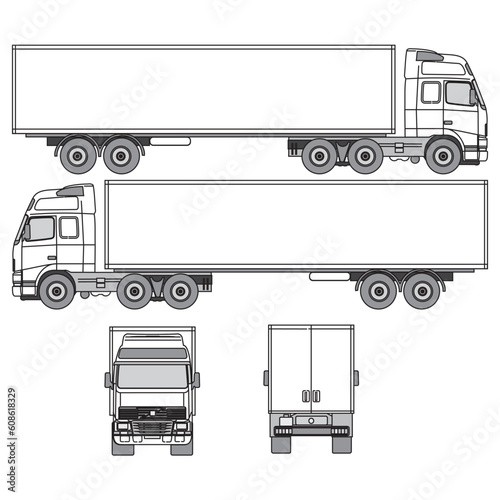 truck car outline, part 150