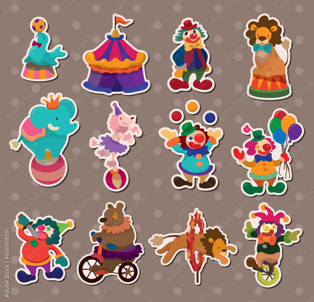 Fototapeta premium circus stickers
