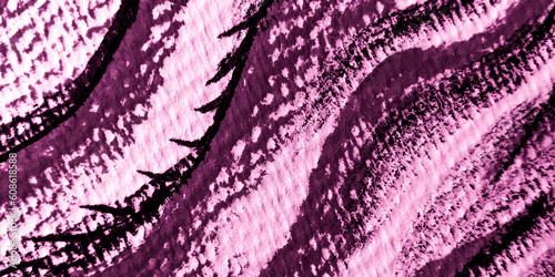Violet Animal Print Tiger. Tie Dye Stripe. Fashion Brush. Print Abstract Illustration. Coral Leathers Tigers. Stripe Pattern. Purple T-shirt Print Tiger.