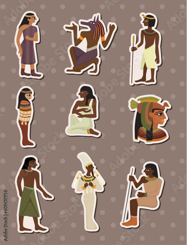 cartoon pharaoh stickers