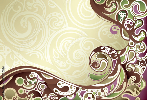 Illustration of abstract curve background.