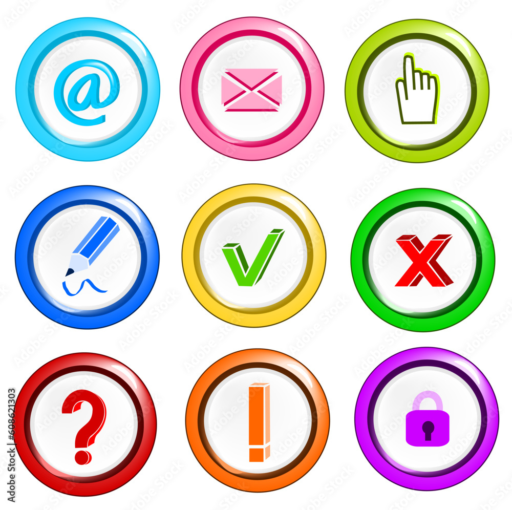 Illustration of different kind of web icons Illustration of different kind of web icons