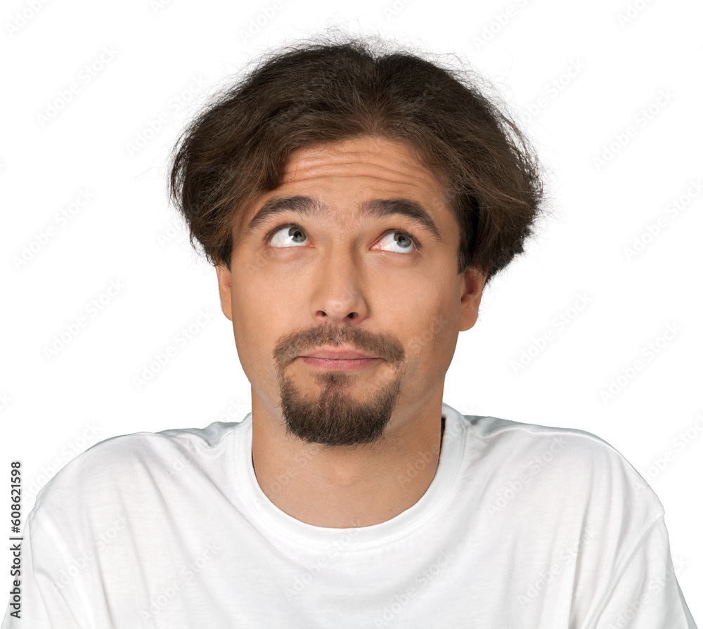 Portrait of a Man Looking Up Portrait of a Man Looking Up