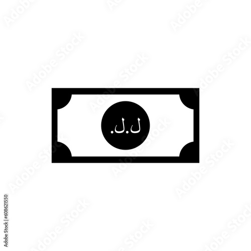 Lebanon Currency Symbol, Lebanese Pound Icon, LBP Sign. Vector Illustration photo