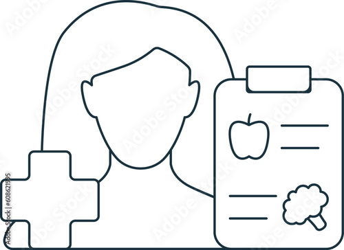 Nutritionist icon. Monochrome simple sign from medical speialist collection. Nutritionist icon for logo, templates, web design and infographics.