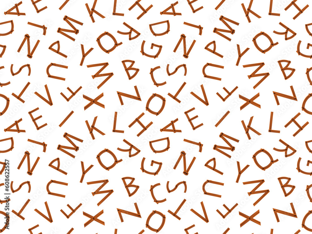 wooden letters pattern, abstract seamless texture; vector art illustration wooden letters pattern, abstract seamless texture; vector art illustration