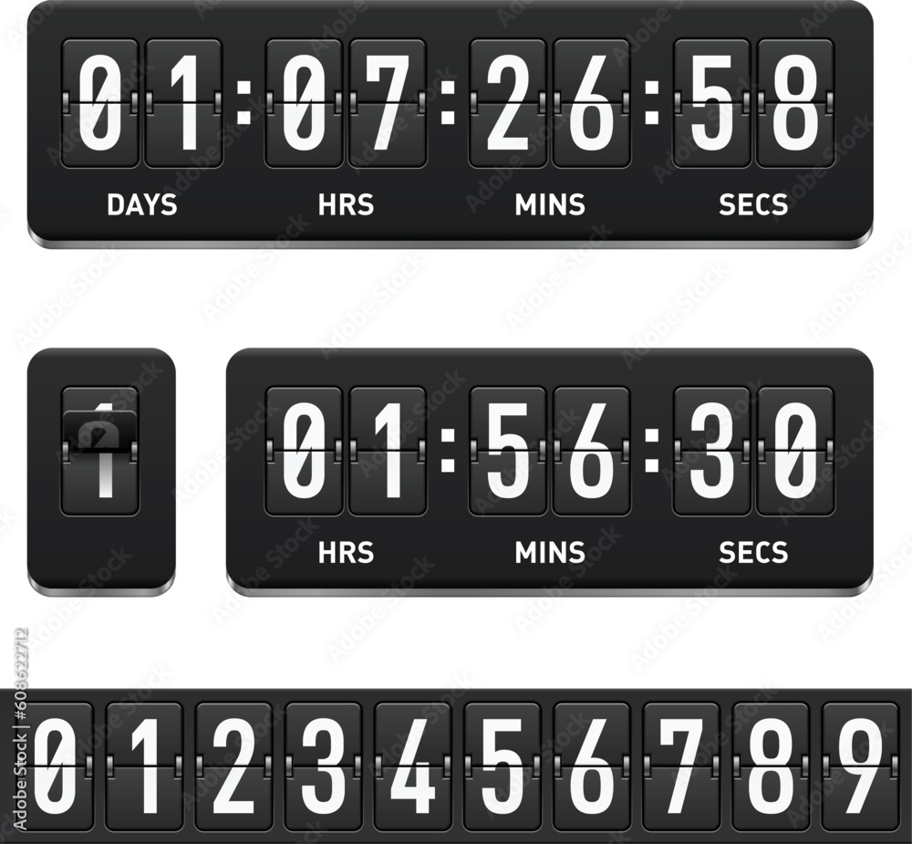 Countdown timer. Illustration on white background for design Countdown timer. Illustration on white background for design