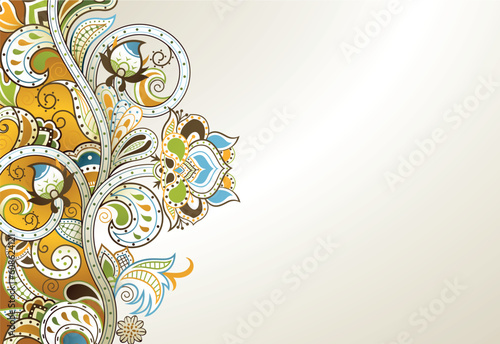 Illustration of abstract floral background.