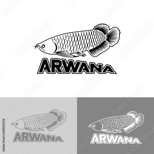 Arwana designe shillouete photo