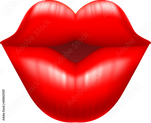 Charming kiss. Illustration for design on white background