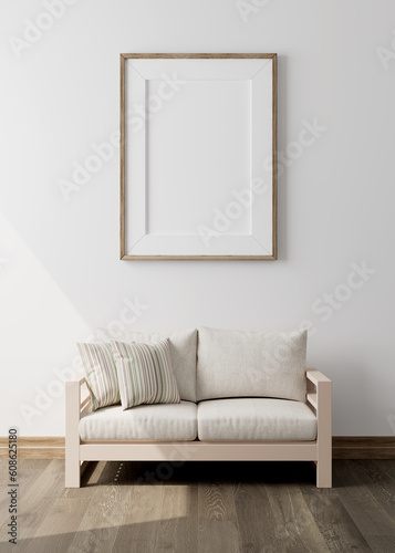 Mockup frame in farmhouse l...
