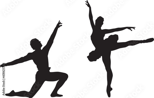 Silhouettes of ballet dancers