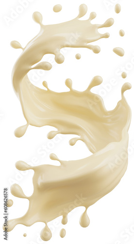 Fotografie white chocolate milk splash.