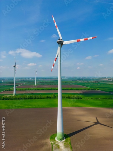 Windkraftanlage von oben - Niederösterreich