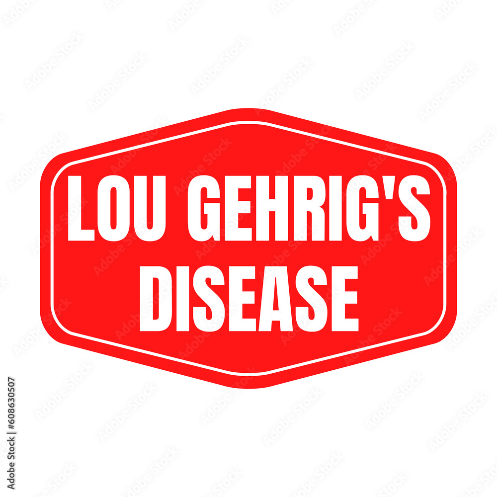 Lou Gehrig's or ALS amyotrophic lateral sclerosis disease symbol icon