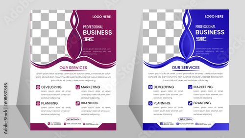 Numerical Business Vector Flyer Design.