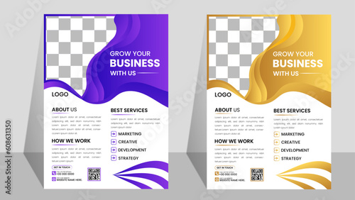 Business Vector Flyer Design Template.
