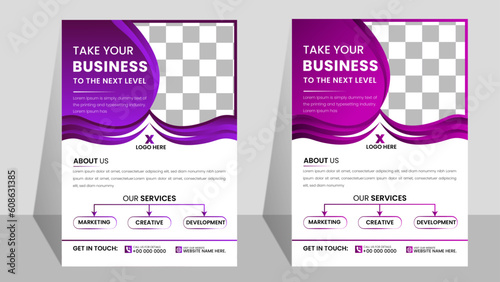 Grow Your Business With Us Flyer Design template.