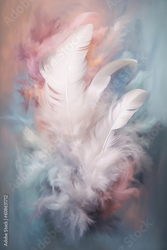 de spray vloog hoog en de veren zweefden. AI generatief © SANGHYUN