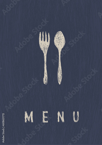 Stylish Restaurant  Menu. A4 format, vector.