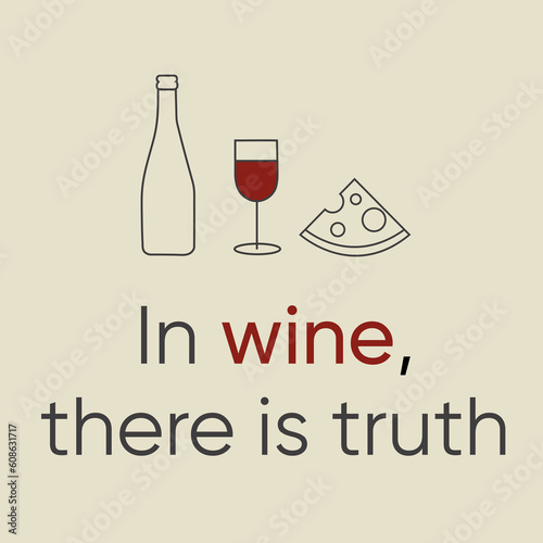 Poster with wine glasses. Wine concept. Weekends and chill concept.