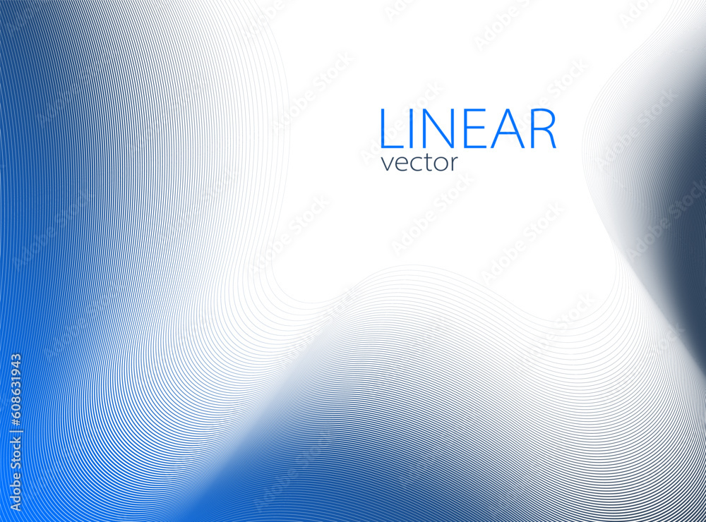 Linear abstract background, vector design 3D lines in perspective ...