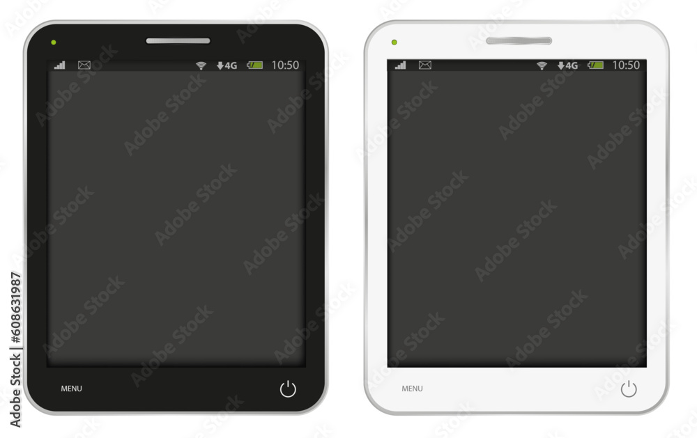 Illustration of Fictitious PC Tablet Isolated on White Illustration of Fictitious PC Tablet Isolated on White