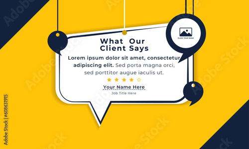 Client or customer service review testimonial social media post, Customer or client service feedback review post design template