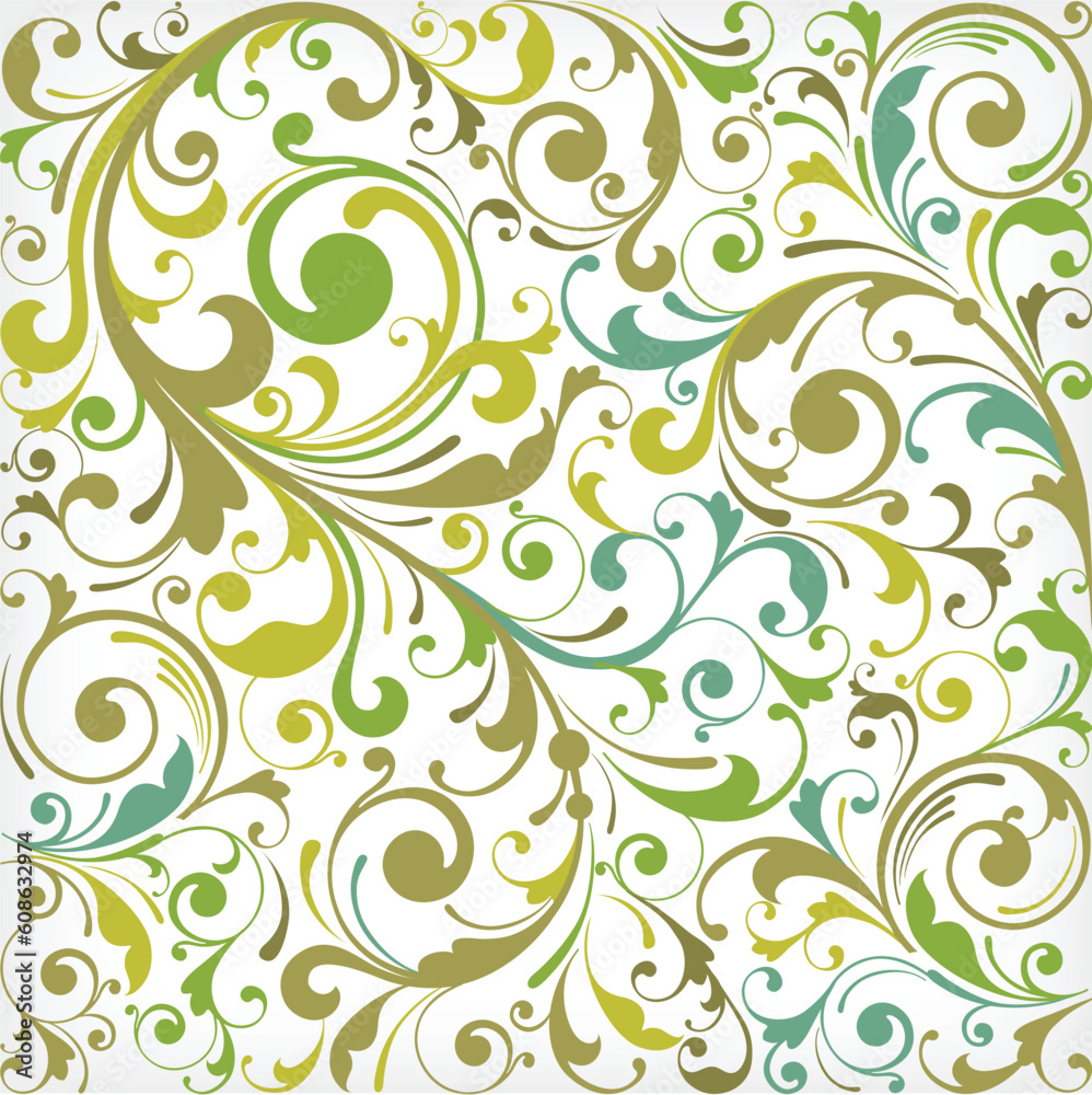 illustration drawing of floral background illustration drawing of floral background