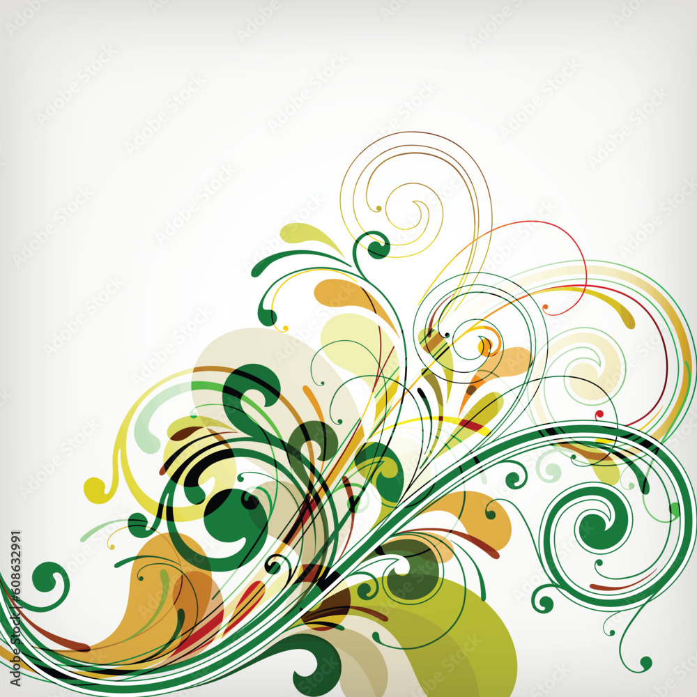 illustration drawing of floral background illustration drawing of floral background