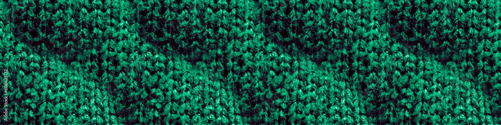 Scandinavian Snowflake. Black Knit Background