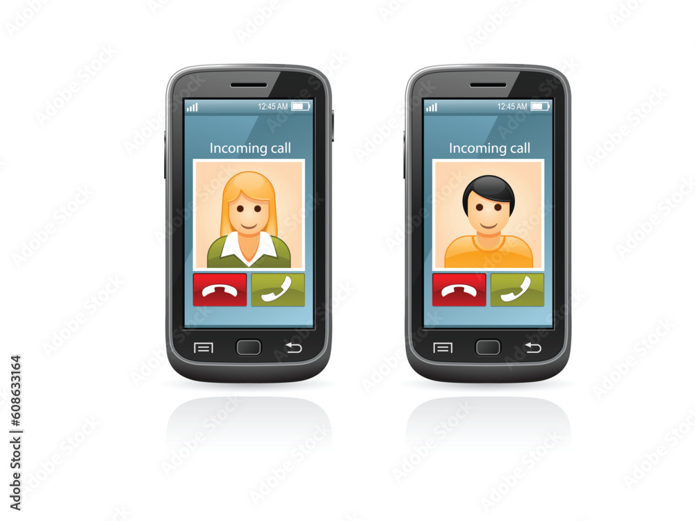 Smart Phone - incoming call and photo of friend Smart Phone - incoming call and photo of friend