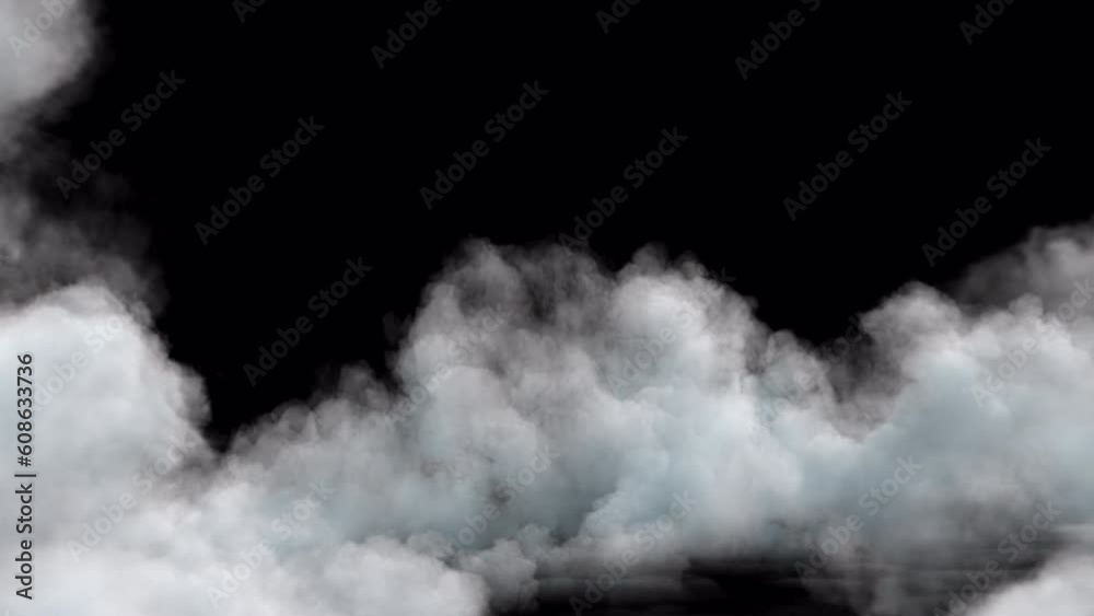 Cloud Transition with Alpha Channel. Passing clouds transition on green screen and separate alpha channel.