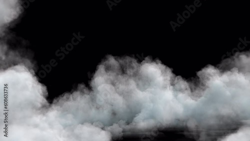 Cloud Transition with Alpha Channel. Passing clouds transition on green screen and separate alpha channel.