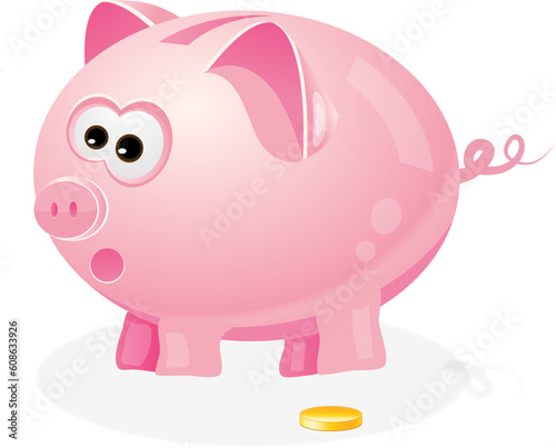 piggy bank. Also available as a Vector in Adobe illustrator EPS format, compressed in a zip file. The vector version be scaled to any size without loss of quality