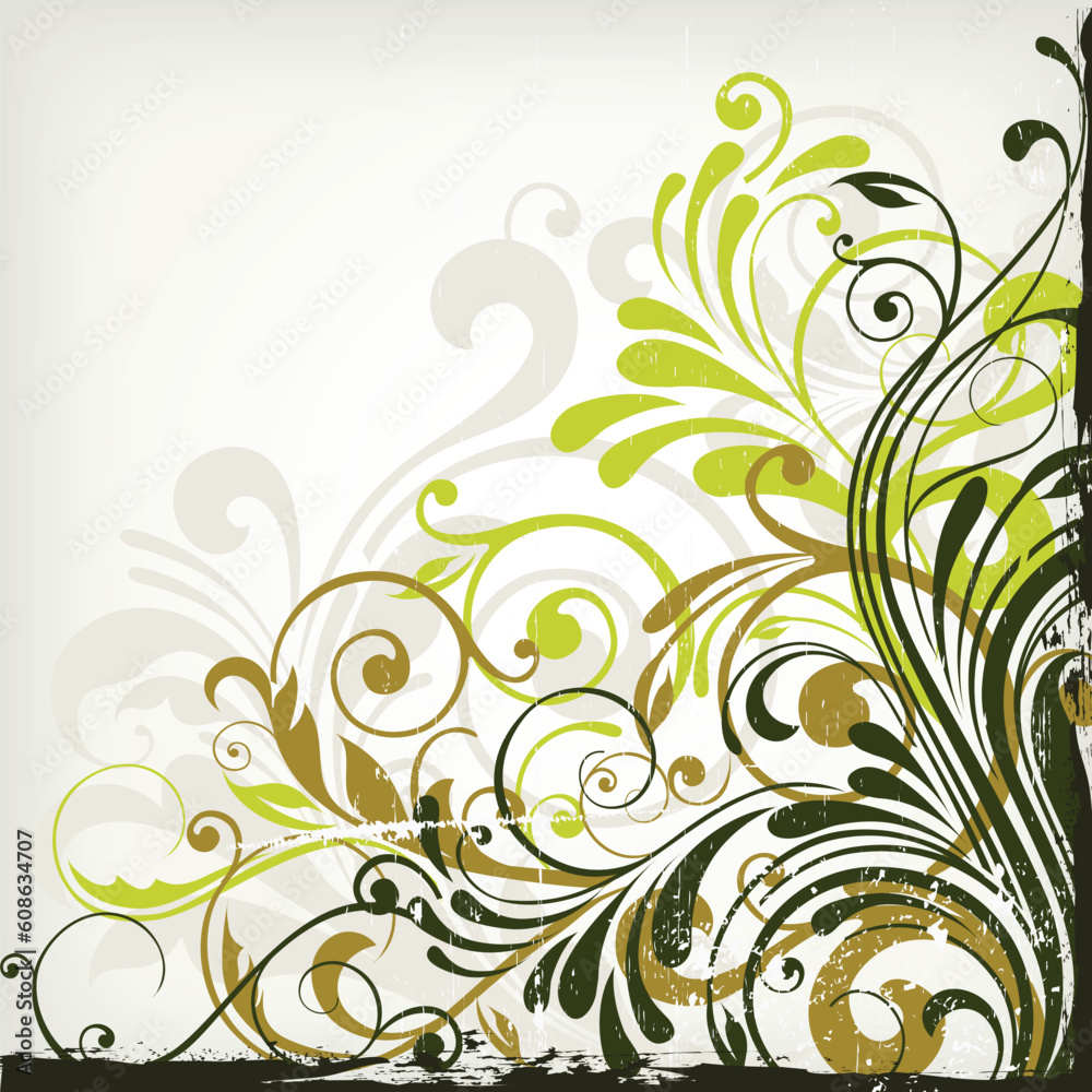 illustration drawing of floral background illustration drawing of floral background