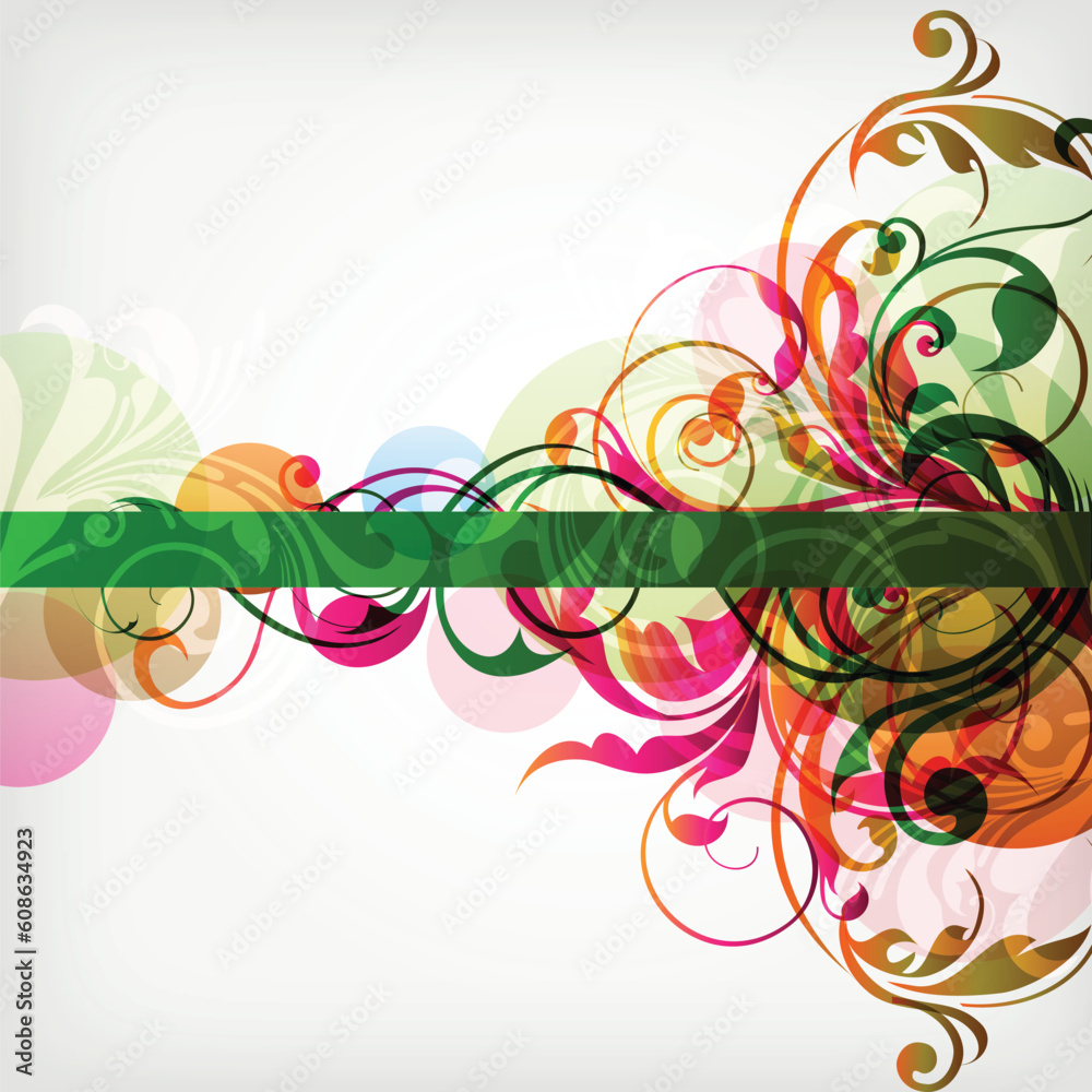 illustration drawing of floral background illustration drawing of floral background