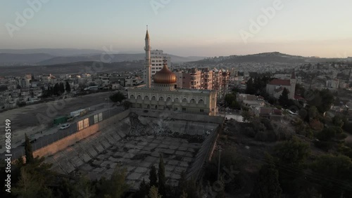 Above the Holy Land: Drone Footage of Israel's Islamic Sites - The Nabi Saeen Mosque of Nazareth photo