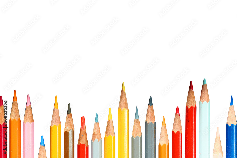 color pencils isolated color pencils isolated