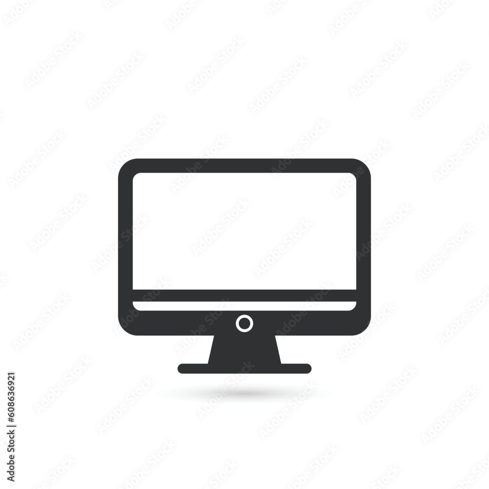 Computer Icon. Computer sign and symbol. Laptop icon flat design vector template Computer Icon. Computer sign and symbol. Laptop icon flat design vector template