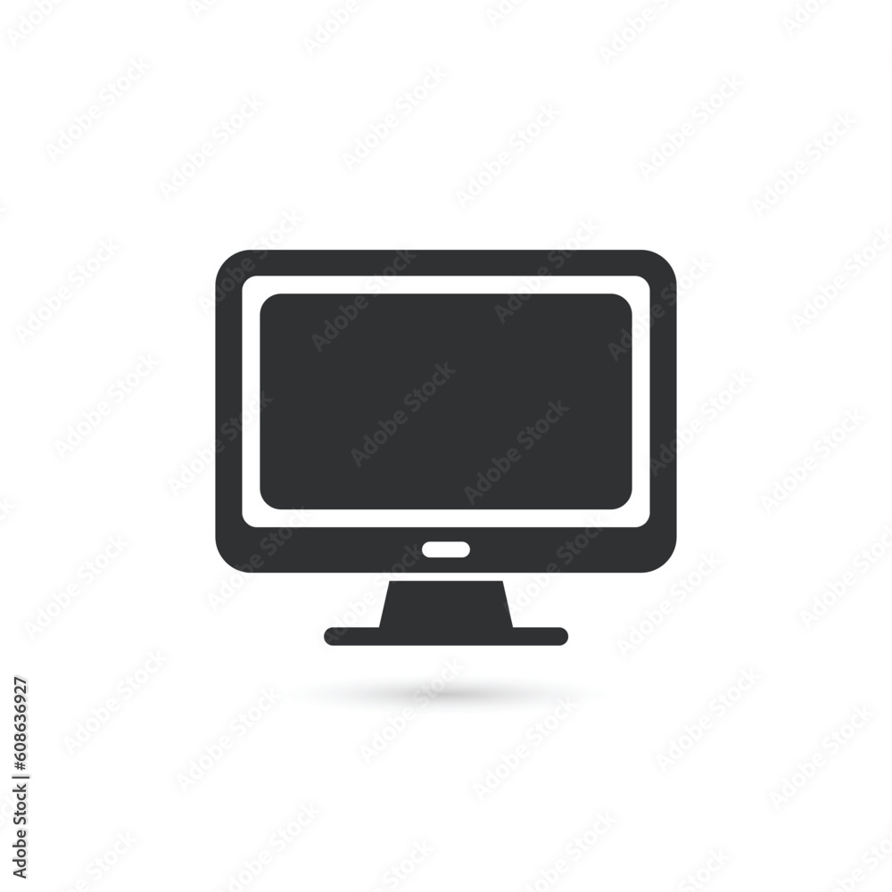 Computer Icon. Computer sign and symbol. Laptop icon flat design vector template Computer Icon. Computer sign and symbol. Laptop icon flat design vector template