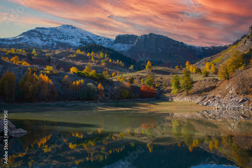 Bazgiret Lake view in Bazgiret Village of Turkey